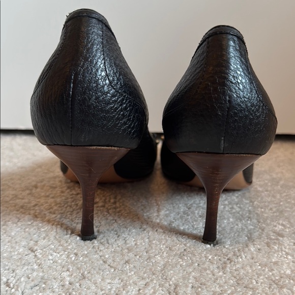 Gucci Black Leather Bamboo Horsebit Women's Heels - Picture 3 of 6